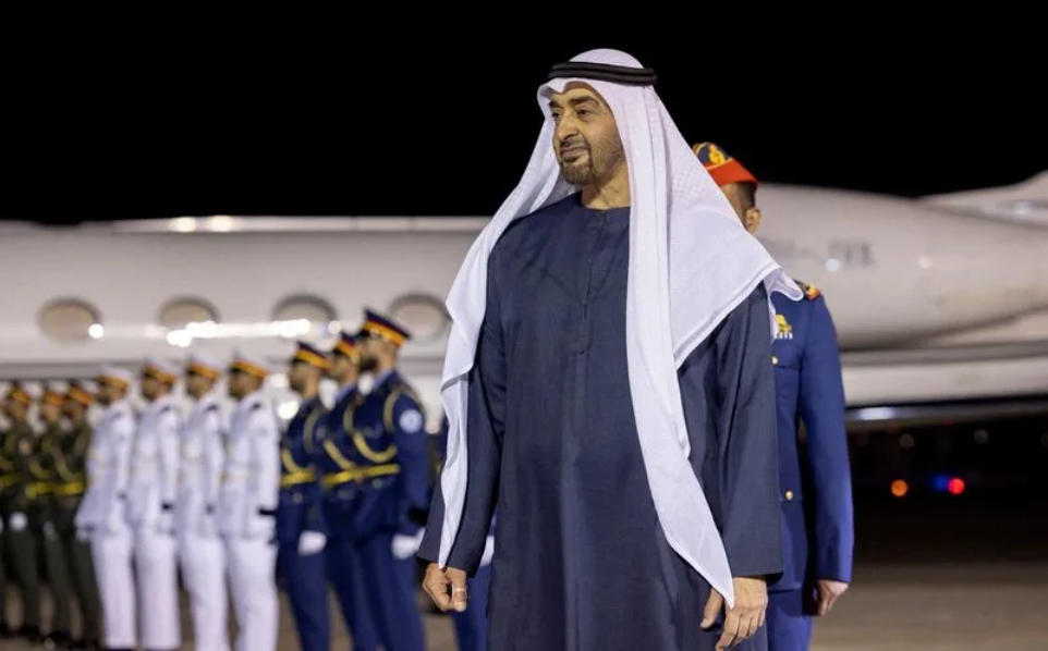 President of the UAE Sheikh Mohamed bin Zayed Al Nahyan meets with Jordan's King Abdullah, in Abu Dhabi