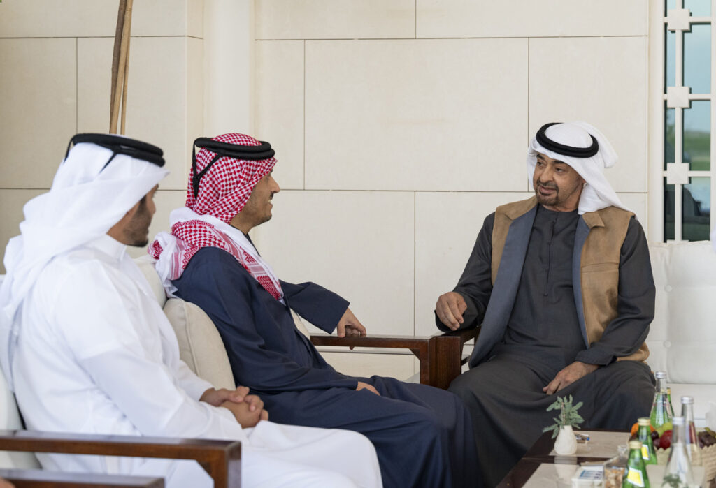 UAE President Receives Qatar's Prime Minister