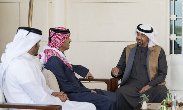 UAE President Receives Qatar's Prime Minister