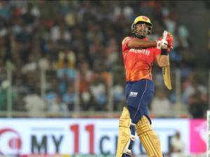 Shashank Singh shines for Punjab Kings in IPL 2024 clash against Gujarat Titans at Narendra Modi Stadium, Ahmedabad.