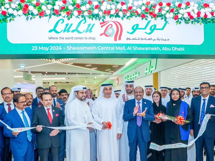 Lulu Group, Abu Dhabi, Shawamekh Central Mall, hypermarket, inauguration, retail expansion, UAE economy