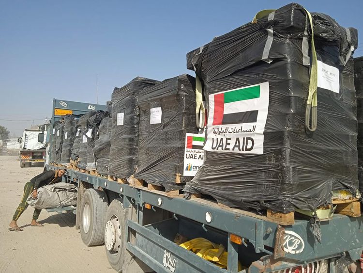 UAE Announces Delivery of 400 Tonnes of Food Aid to Gaza people