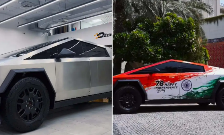 UAE-based content creator's photos of Tesla Cybertruck painted in tricolor go viral