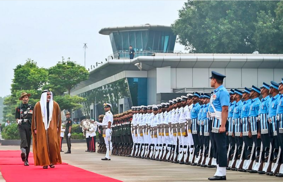 Abu Dhabi Crown Prince Receives Grand Welcome in Delhi on His First Visit to India