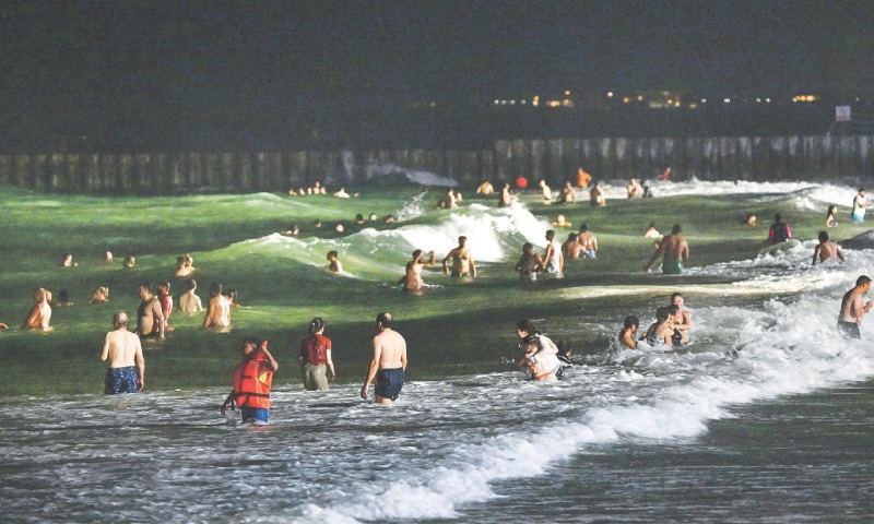 Dubai's Floodlit Beaches Flourish After Dark