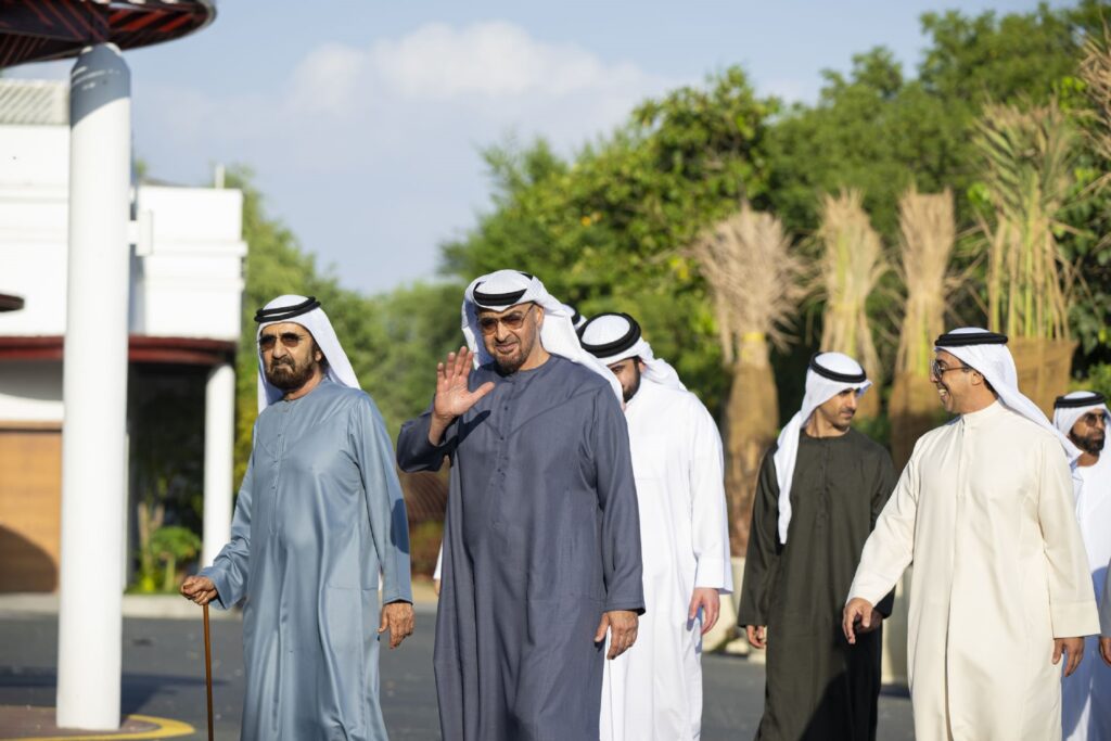 UAE Leaders Meet at Al Marmoom in Dubai