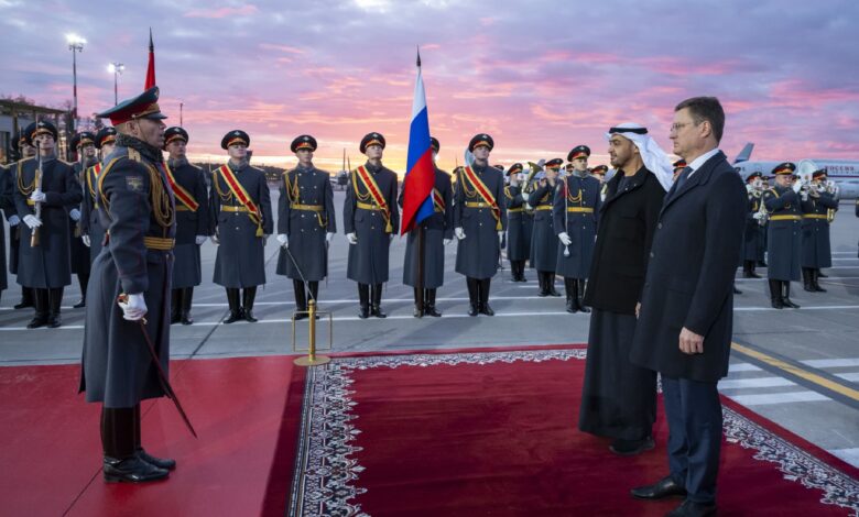 UAE President arrives in Moscow for official visit