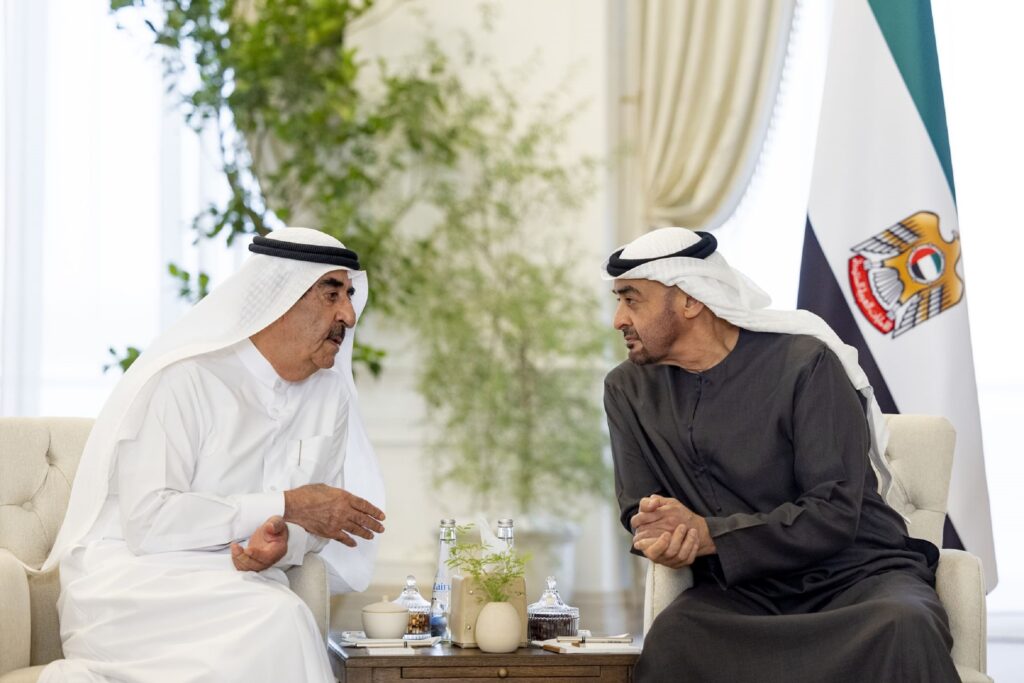 UAE President meets Umm Al Quwain Ruler