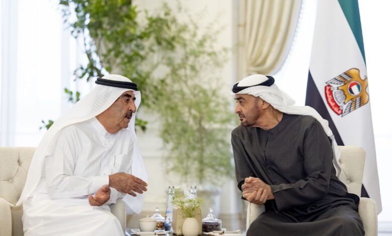 UAE President meets Umm Al Quwain Ruler
