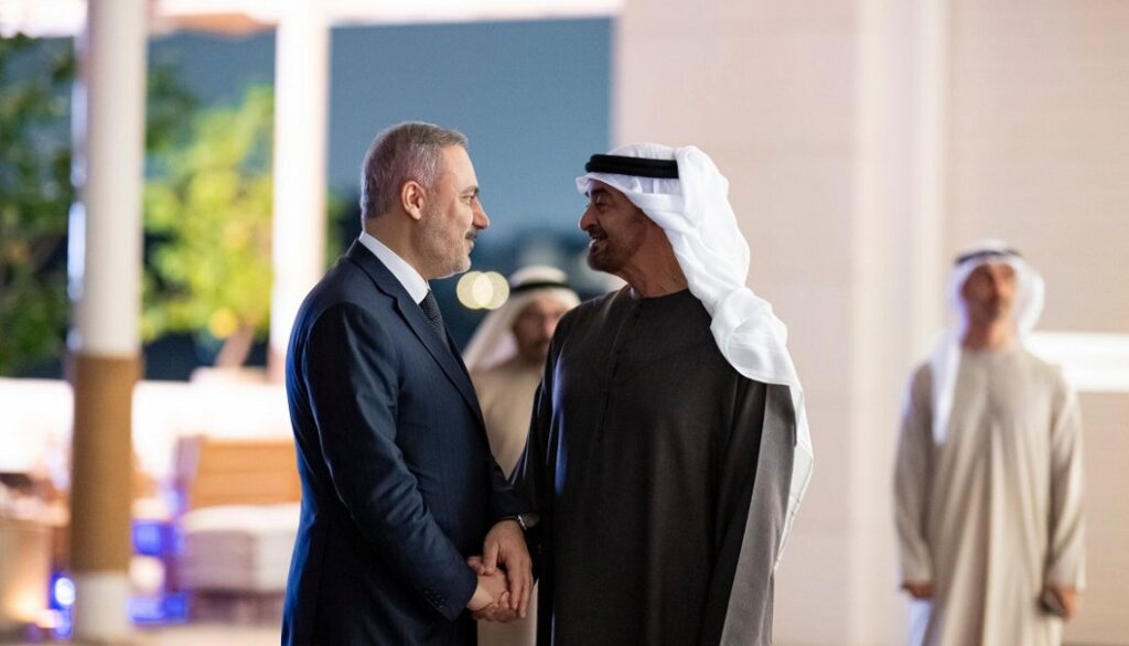 Turkish FM Fidan holds talks with UAE President in Abu Dhabi