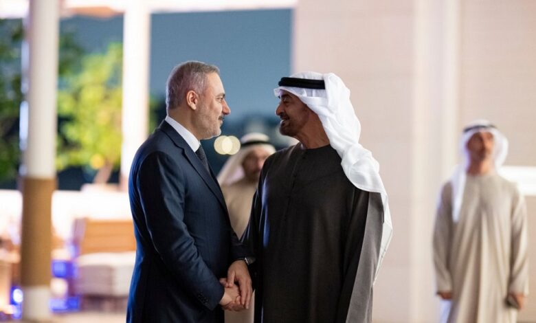 Turkish FM Fidan holds talks with UAE President in Abu Dhabi
