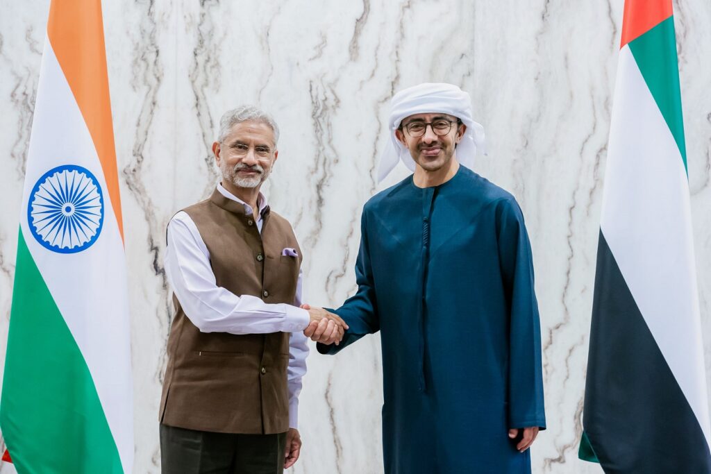 UAE Foreign Minister in New Delhi for 15th Joint Commission Meet