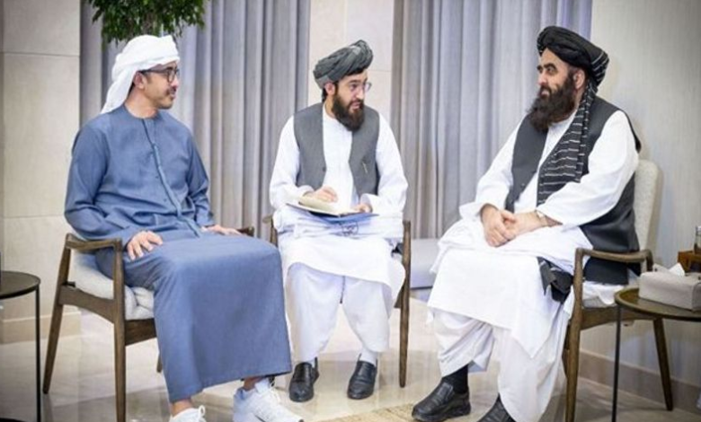 Abdullah bin Zayed meets Afghanistan's Acting Foreign Minister