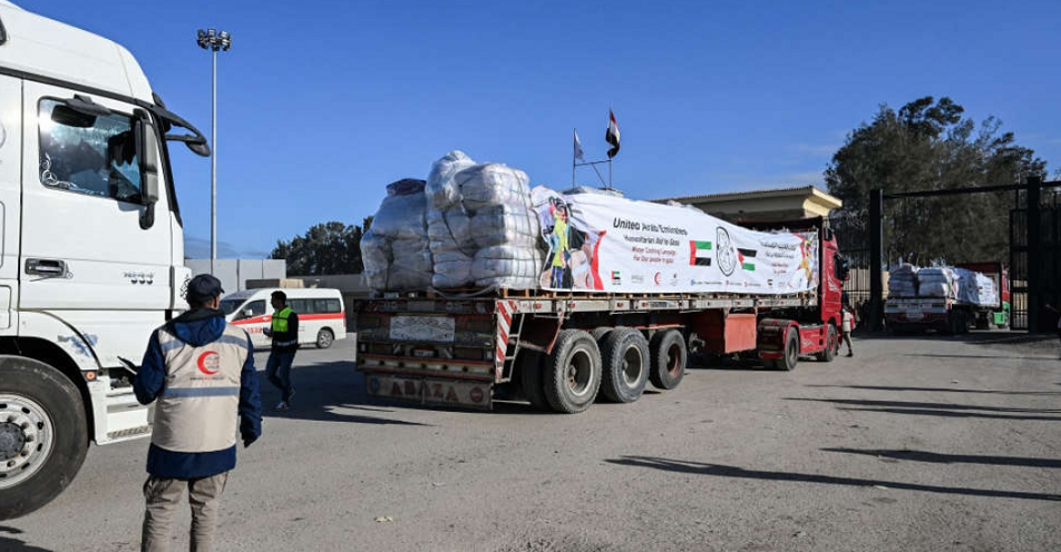 UAE has delivered 100 aid trucks to Gaza since the ceasefire began