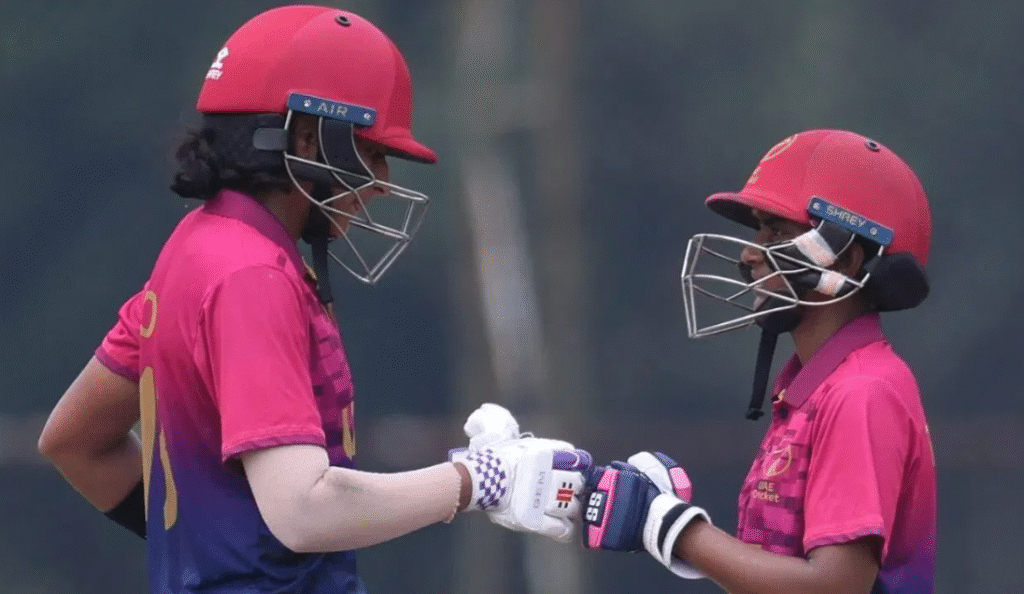Why did all 10 UAE batters retire out simultaneously against Qatar?